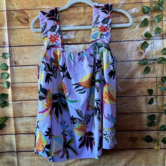 Jodifil Tropical Lilac Tank Top Size S NWT - Picture 3 of 6